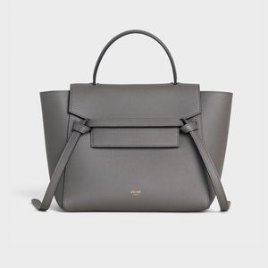 Celine Micro Belt Bag Grey Grained Calfskin
